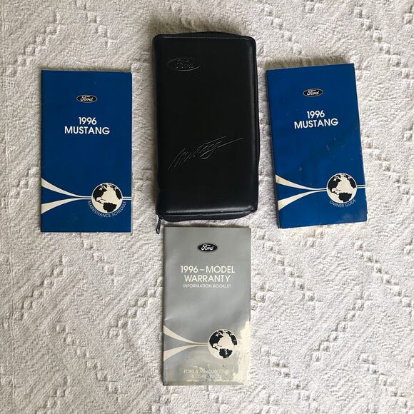 1996 Ford Mustang Original Owner Guide Manual with Original Leather Case OEM - Picture 1 of 6